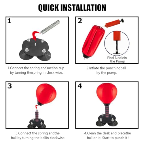 Proberos Desktop Punching Bag, MMA Boxing Reflex Ball, Stress Buster with 154lbs Suction Cup for Office Table and Counters, Punching Ball, Desk Boxing Punch Ball, Funny Toys for Boy Proberos Desktop Punching Bag, MMA Boxing Reflex Ball, Stress Buster with 154lbs Suction Cup for Office Table and Counters, Punching Ball, Desk Boxing Punch Ball, Funny Toys for Boy
